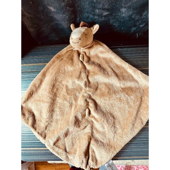 ANGEL DEAR Brown Horse Pony Security Blanket Lovey Fuzzy Head Knotted Loops Baby - Picture 1 of 13